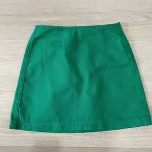 Urban Outfitters bright green mini skirt
